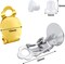 60 Pieces Round Flat Back Tray Earring Clips, Non-Pierced Earring Setting Components,Clip-on Earring Findings in 3 Colors with 60 Pieces Earring Pads for DIY Earring Jewelry Making